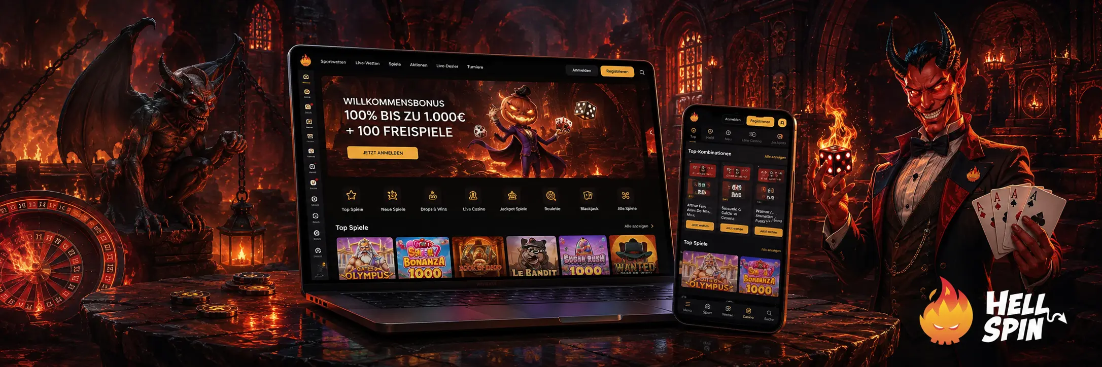 Verfügbare Spiele im HellSpin Casino